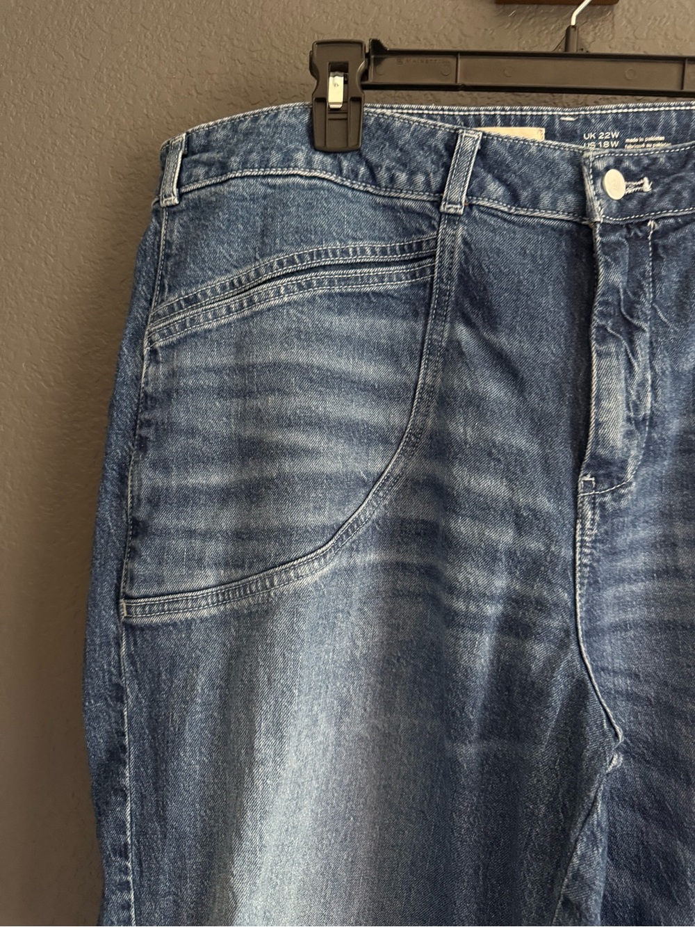 PILCRO • Anthropologie high rise wide leg trouser jeans 18W stretch - Picture 4 of 8